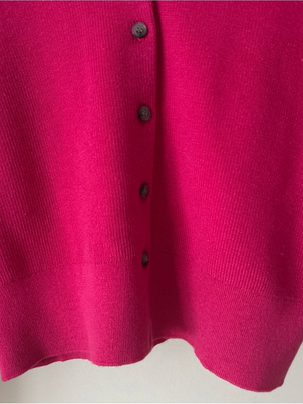 J. Crew Vintage Style Bright Strawberry Pink Button Front Crewneck Cardigan Sz M - Picture 9 of 16